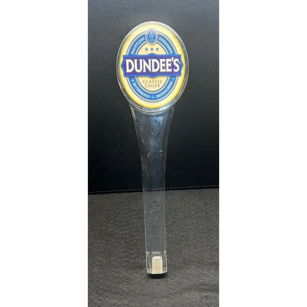 Dundee's Classic Lager‎ Lucite Tap Handle